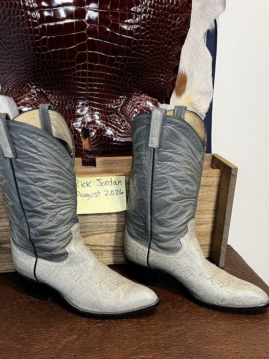 Dan Post Light Grey Antelope Cowboy Boots in Men\'s Size 11D main image 8